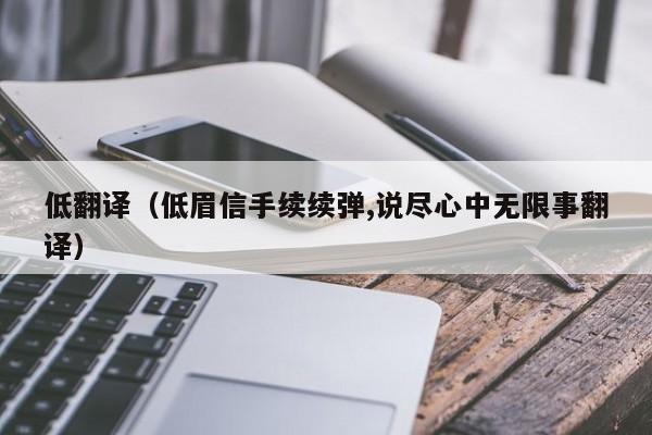 低翻译（低眉信手续续弹,说尽心中无限事翻译）
