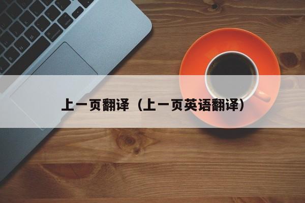 上一页翻译（上一页英语翻译）