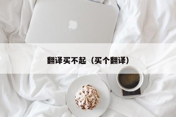 翻译买不起（买个翻译）